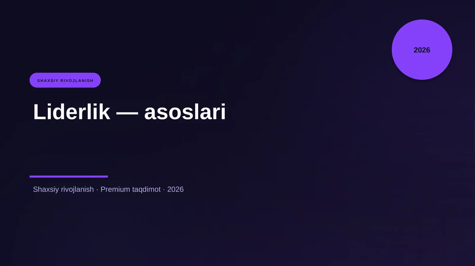 Liderlik — asoslari