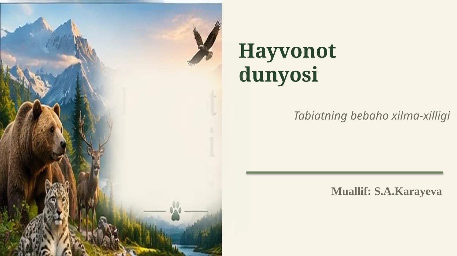 Hayvonotdunyosi