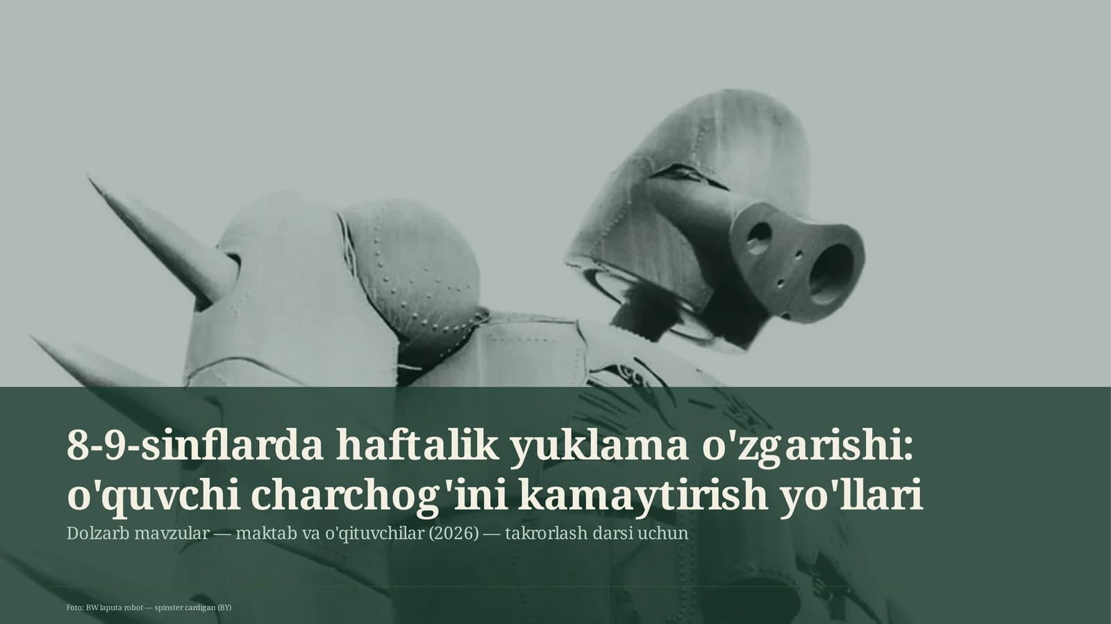 Dolzarb mavzular — maktab va o'qituvchilar (2026) — takrorlash darsi uchun