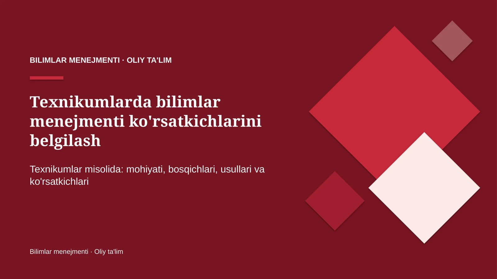 texnikumlarda bilimlar menejmenti ko'rsatkichlarini belgilash 4301