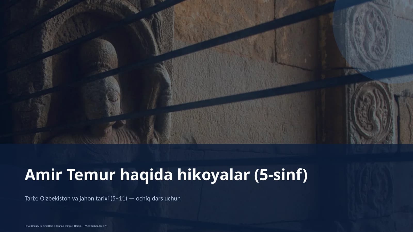 Amir Temur haqida hikoyalar (5-sinf)