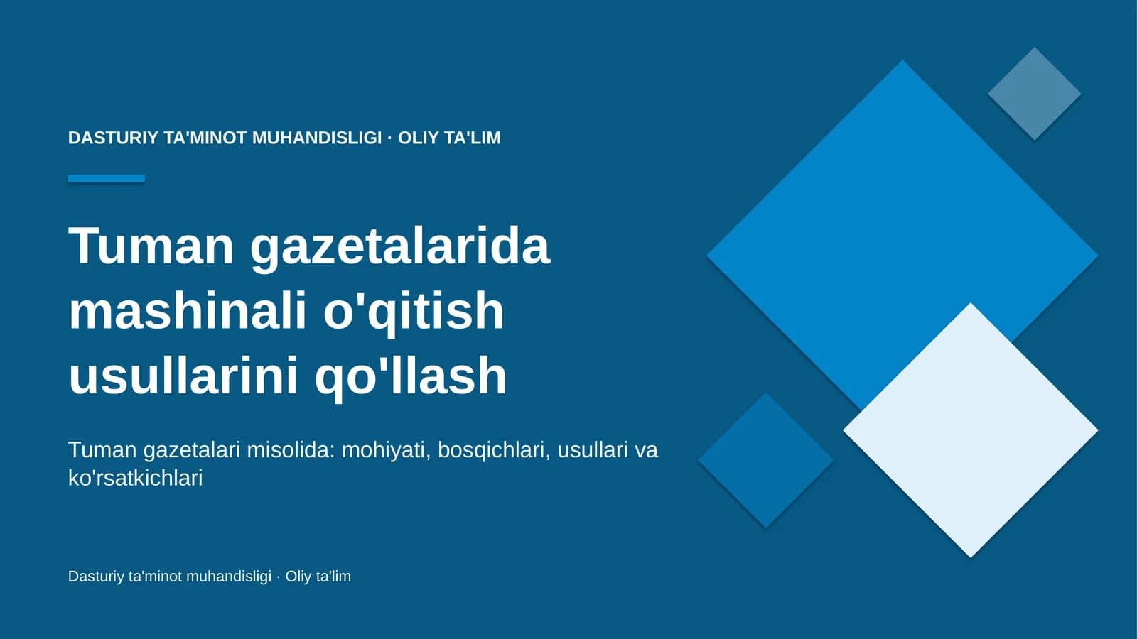 tuman gazetalarida mashinali o'qitish usullarini qo'llash 7394
