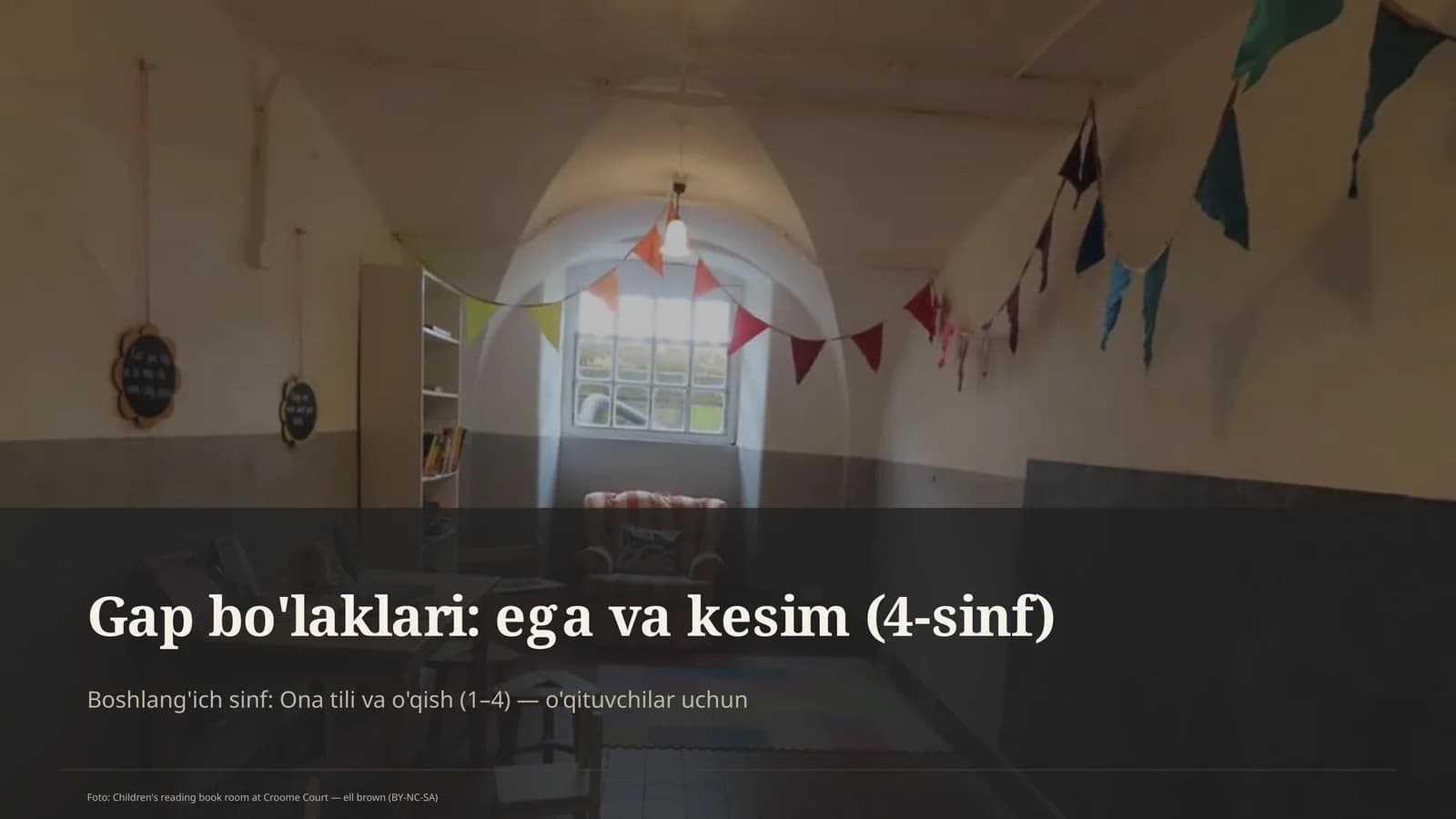Gap bo'laklari: ega va kesim (4-sinf)