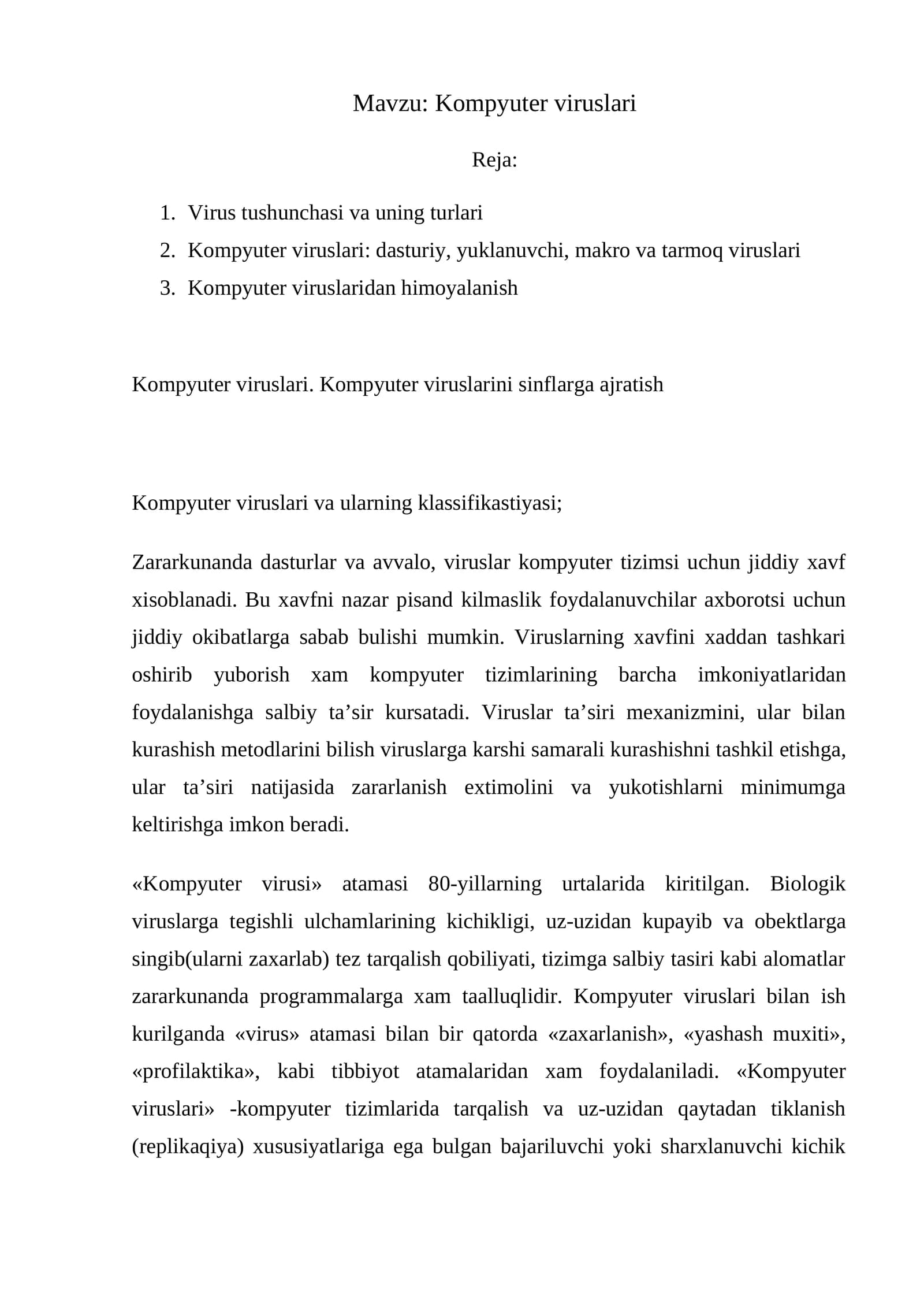 Kompyuter viruslari