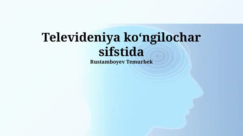 Televideniya ko'ngilochar sifstida