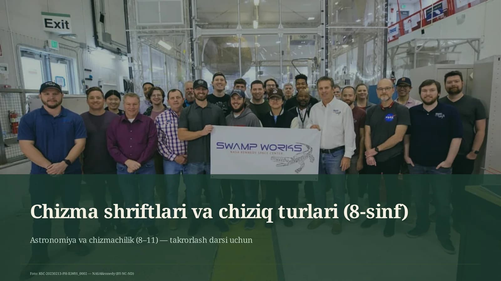 Chizma shriftlari va chiziq turlari (8-sinf)