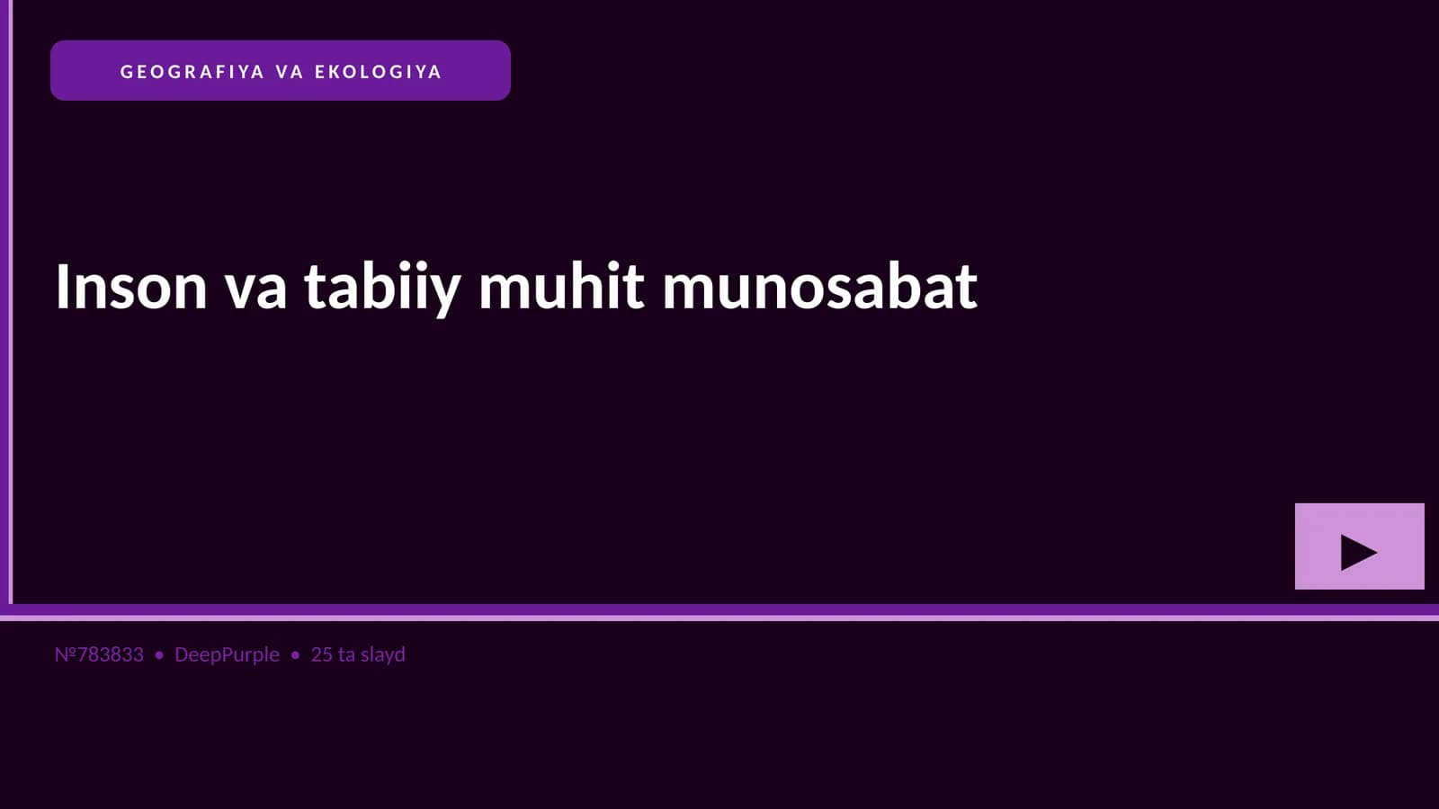 Inson va tabiiy muhit munosabat