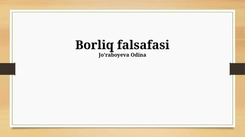 Borliq falsafasi