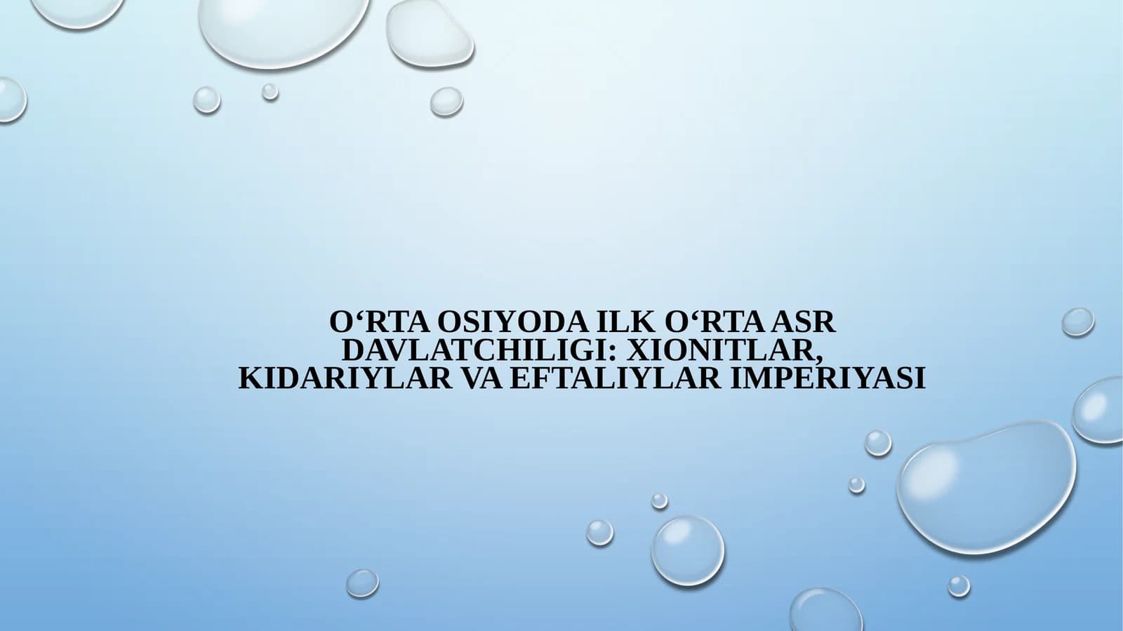 O‘RTA OSIYODA ILK O‘RTA ASR DAVLATCHILIGI: XIONITLAR, KIDARIYLAR VA EFTALIYLAR IMPERIYASI