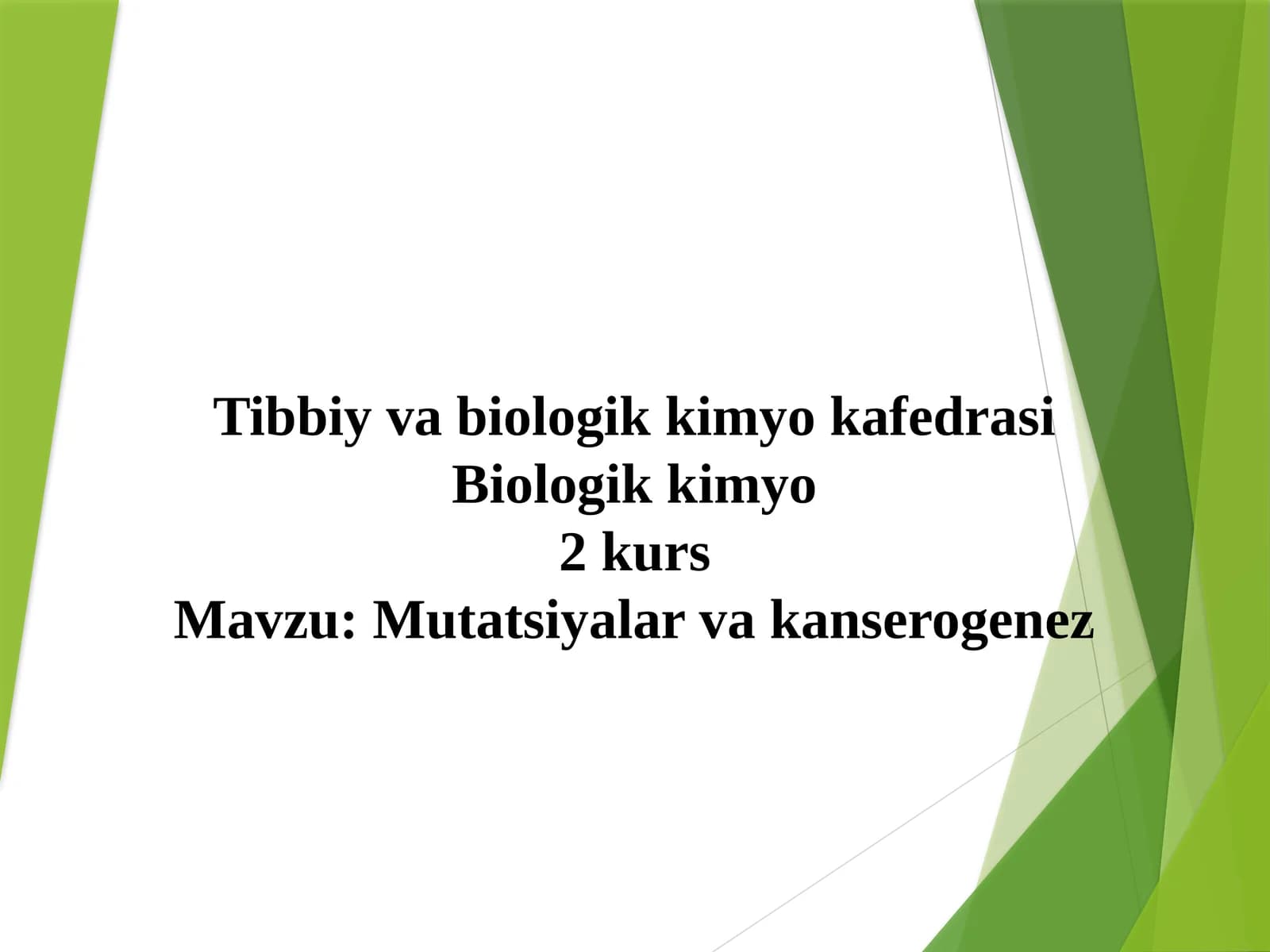Mutatsiyalar va kanserogenez
