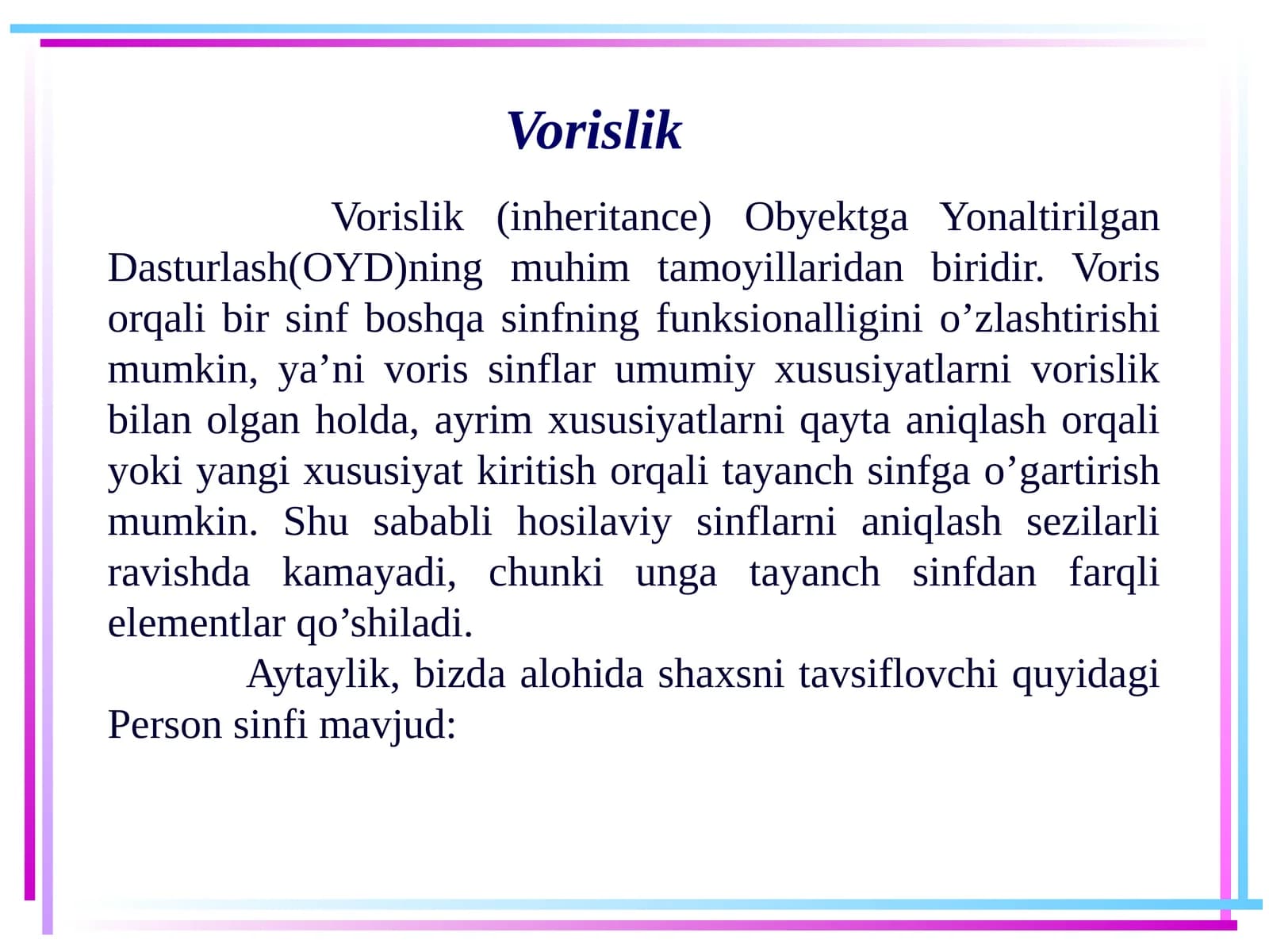 Vorislik