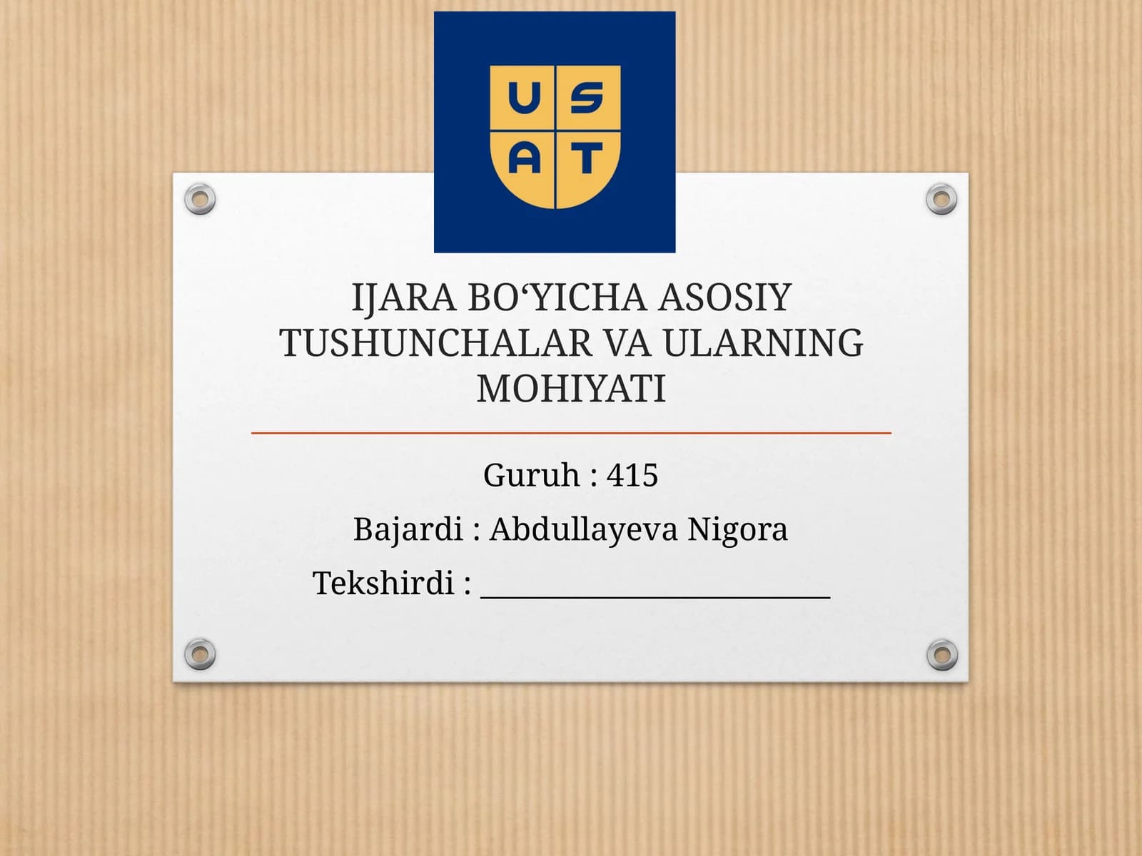 IJARA BO‘YICHA ASOSIY TUSHUNCHALAR VA ULARNING MOHIYATI