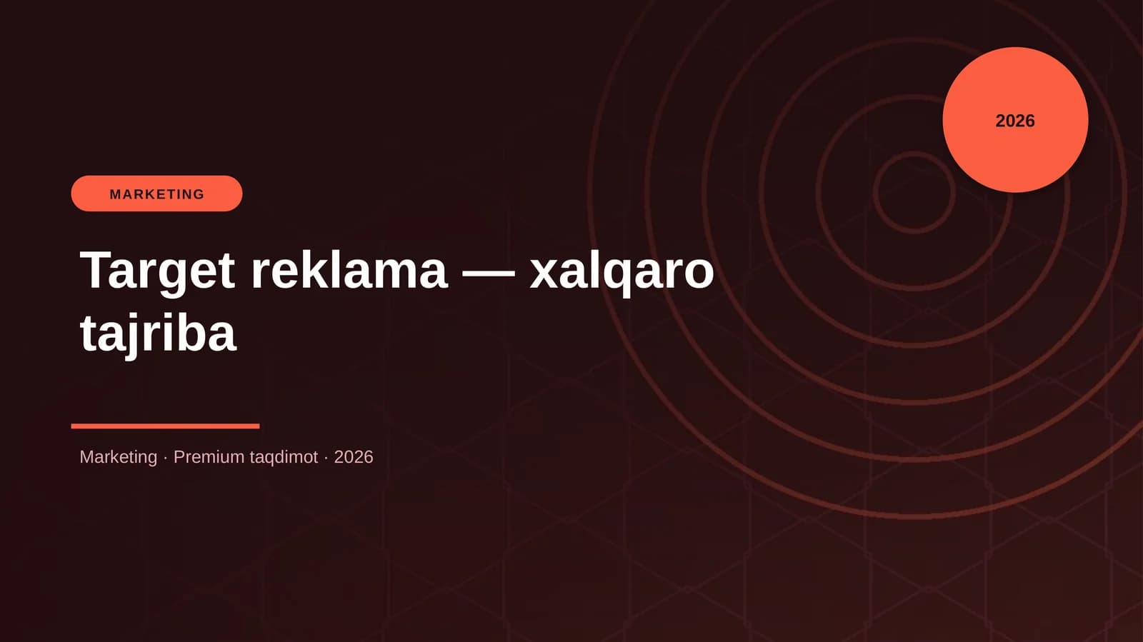 Target reklama — xalqaro tajriba
