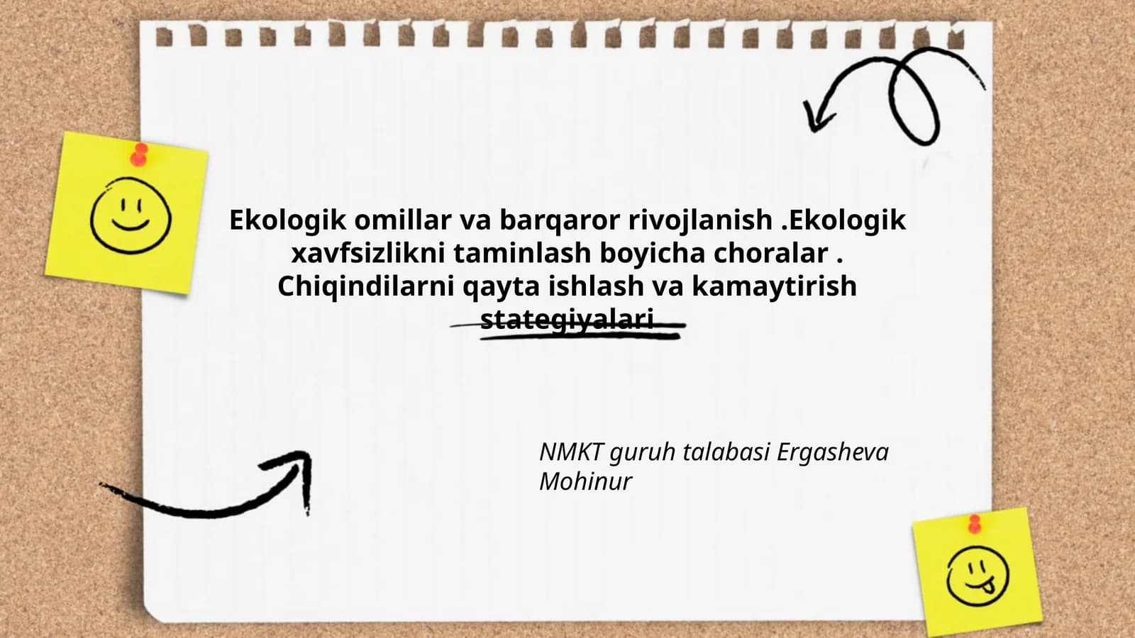 Ekologik omillar va barqaror rivojlanish