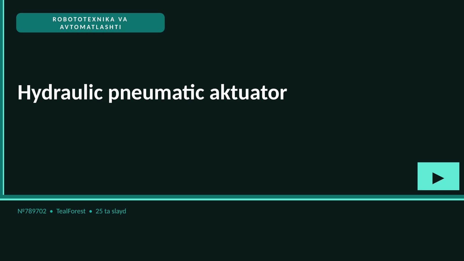 ROBOTOTEXNIKA VA AVTOMATLASHTI