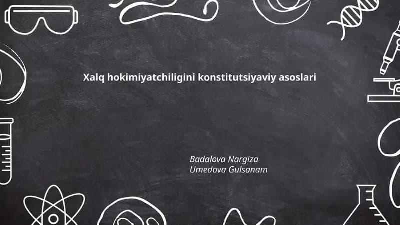 Xalq hokimiyatchiligini konstitutsiyaviy asoslari