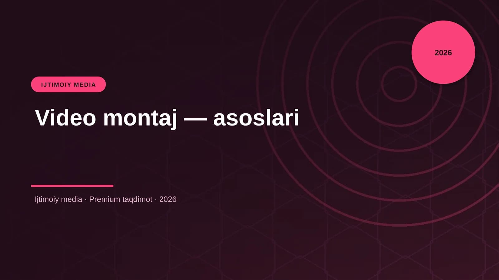 Video montaj — asoslari