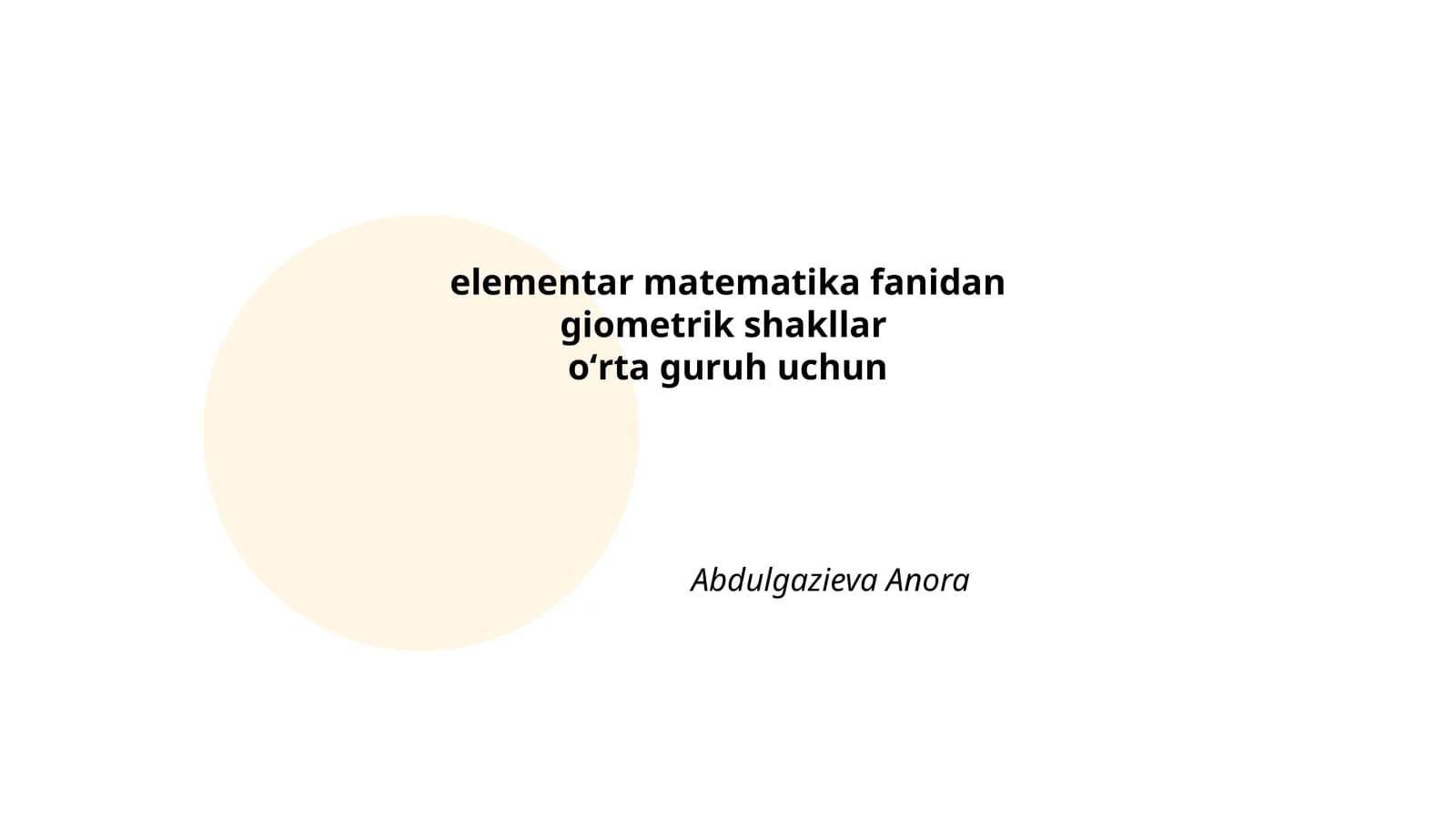 Geometrik shakllar