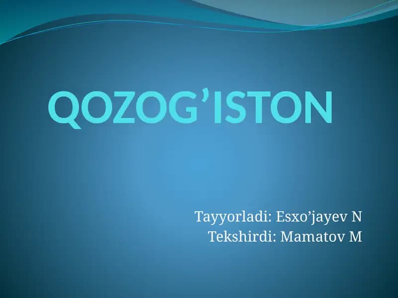 Qozog'iston