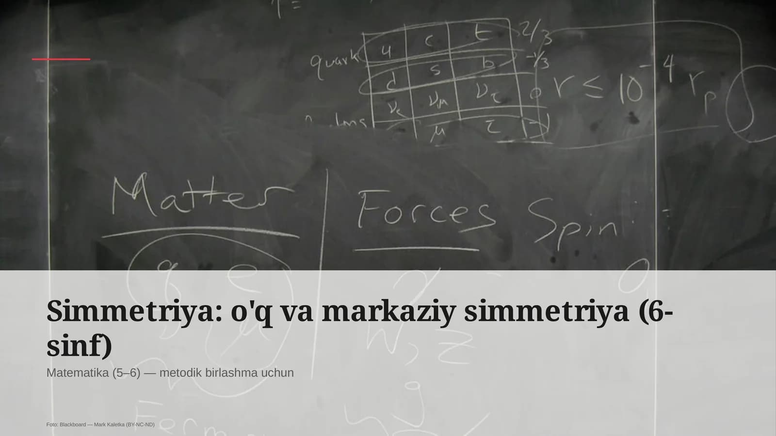 Simmetriya: o'q va markaziy simmetriya (6-sinf)