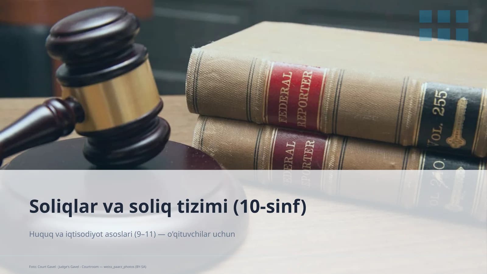 Soliqlar va soliq tizimi (10-sinf)