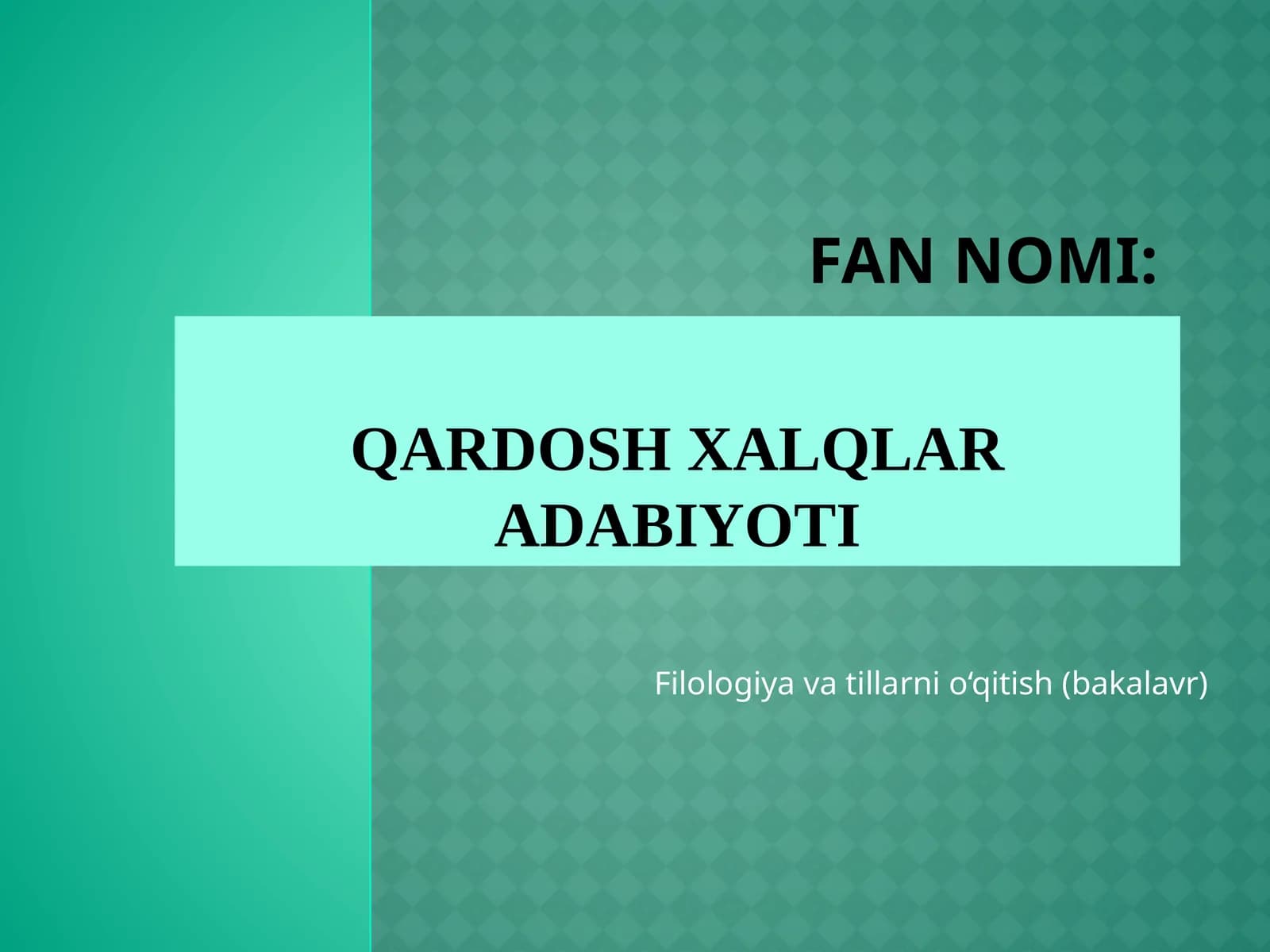 Qardosh xalqlar adabiyoti