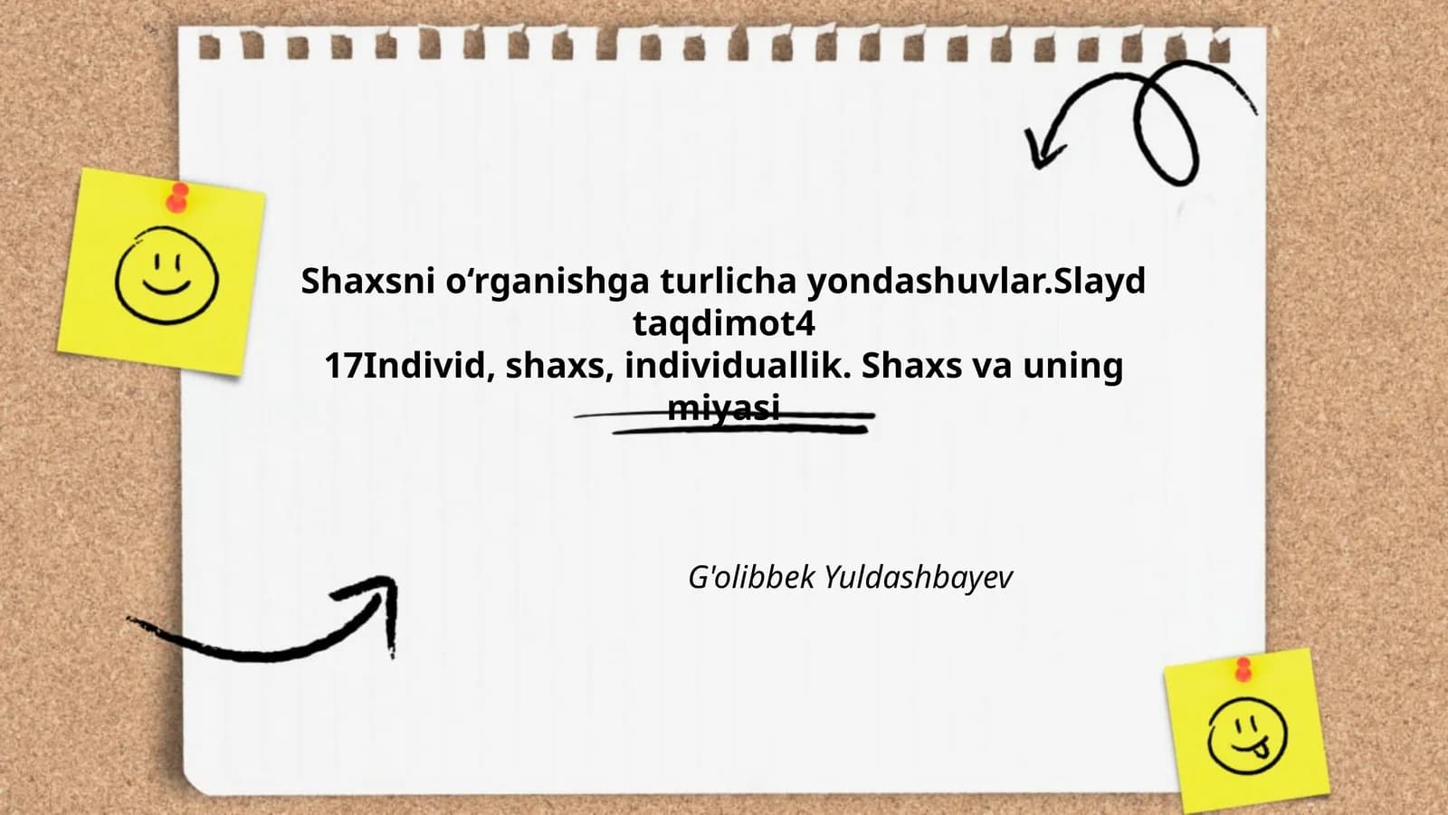 Shaxsni o‘rganishga turlicha yondashuvlar.Slayd taqdimot4
