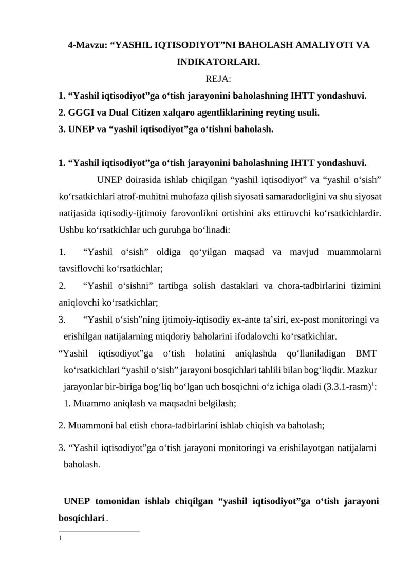 YASHIL IQTISODIYOT