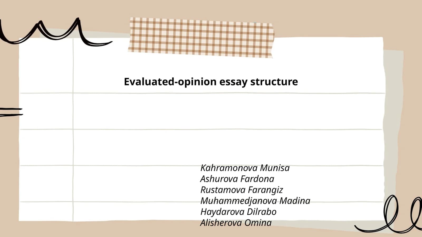 Evaluated-opinion essay structure