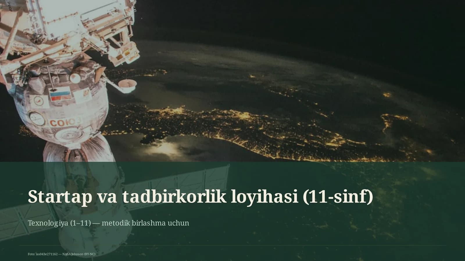 Startap va tadbirkorlik loyihasi (11-sinf)