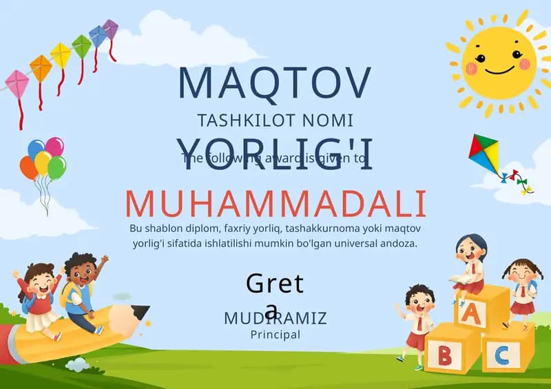 MAQTOV YORLIG'I