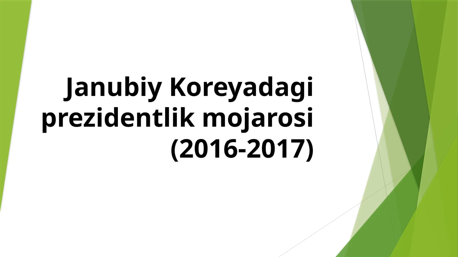Janubiy Koreyadagi prezidentlik mojarosi(2016-2017)