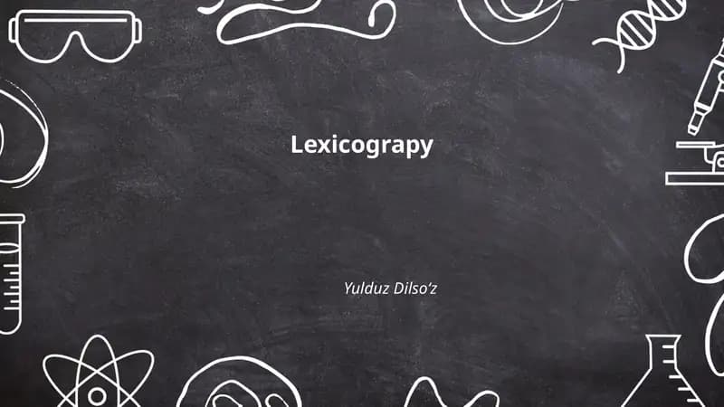Lexicograpy