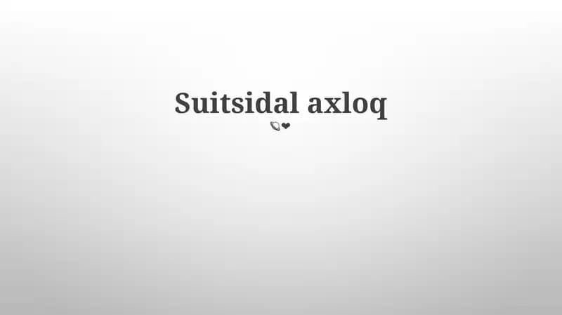 Suitsidal axloq