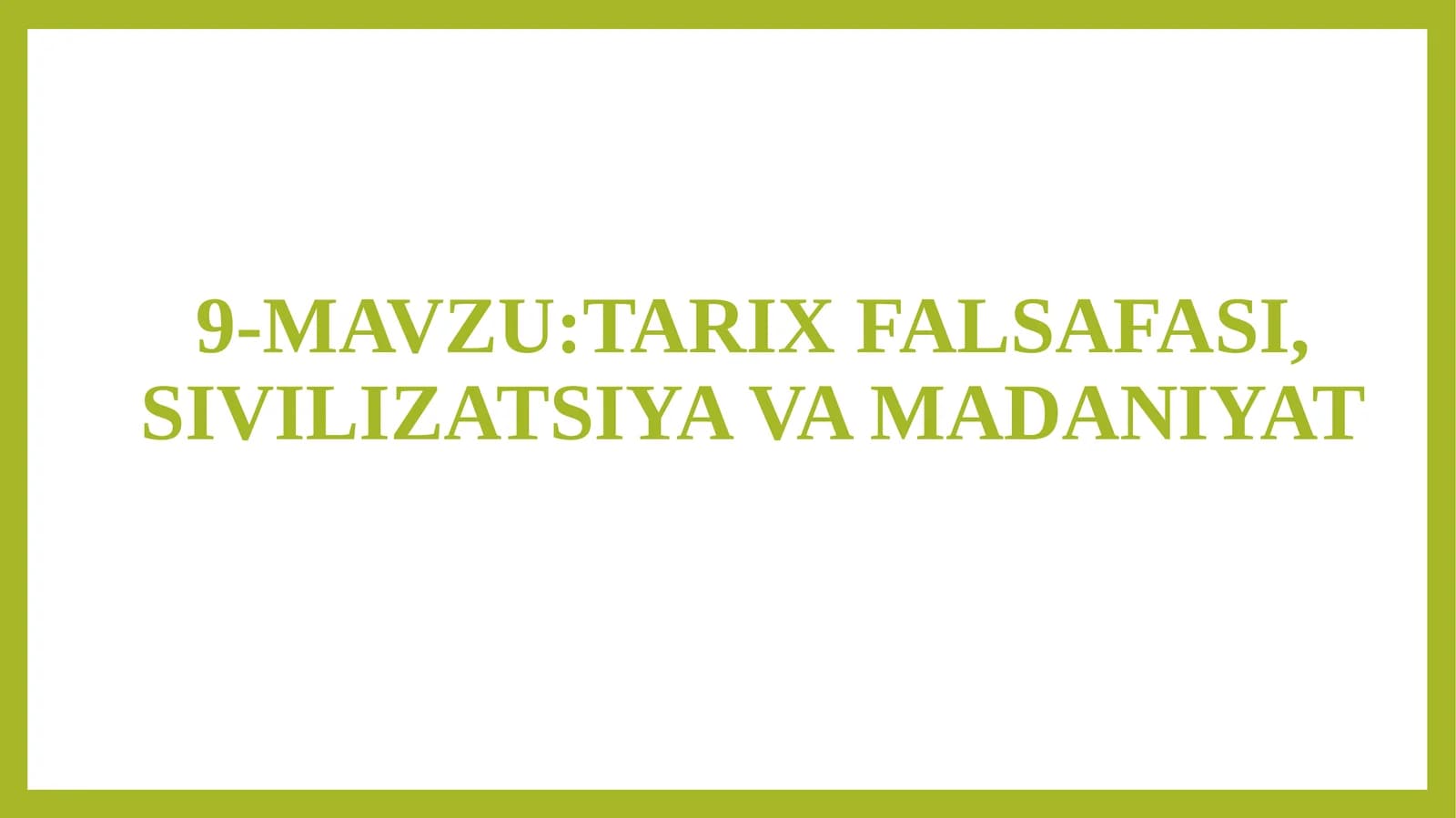TARIX FALSAFASI