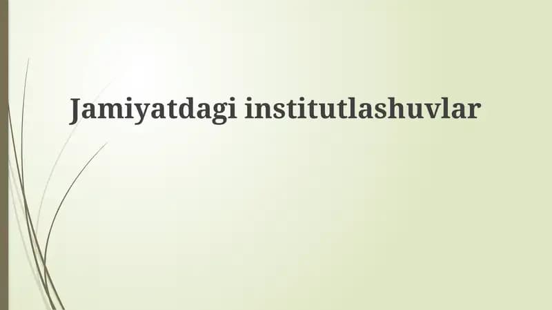 Institutsionallashuv