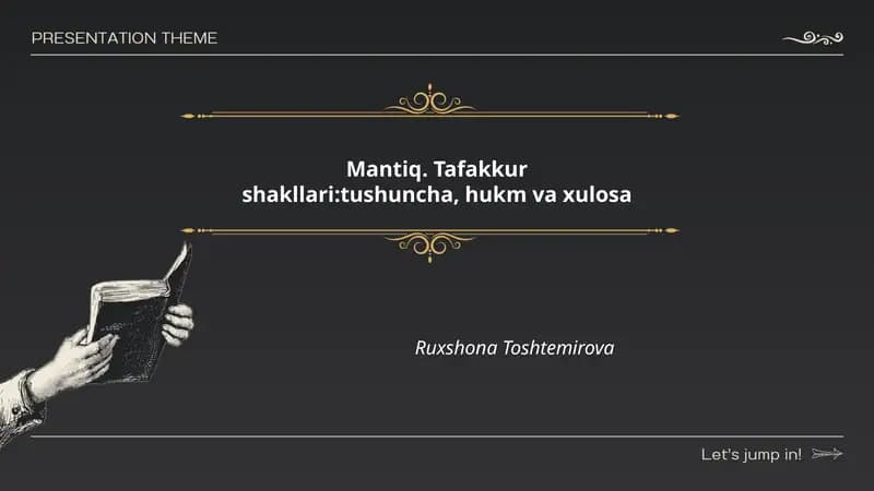 Mantiq. Tafakkur