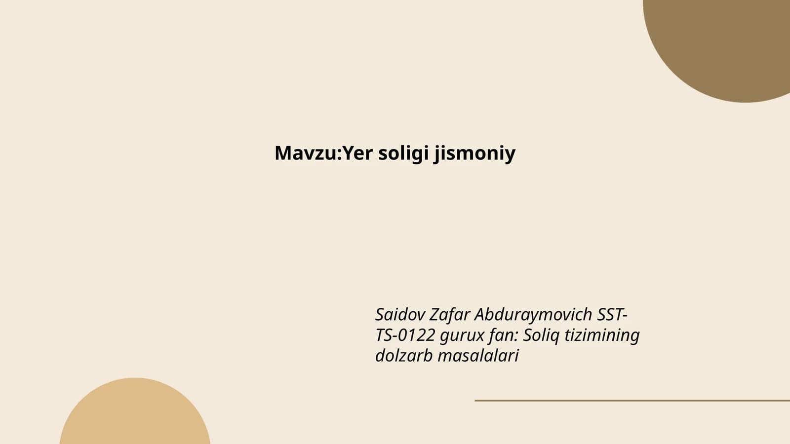 Yer soligi jismoniy