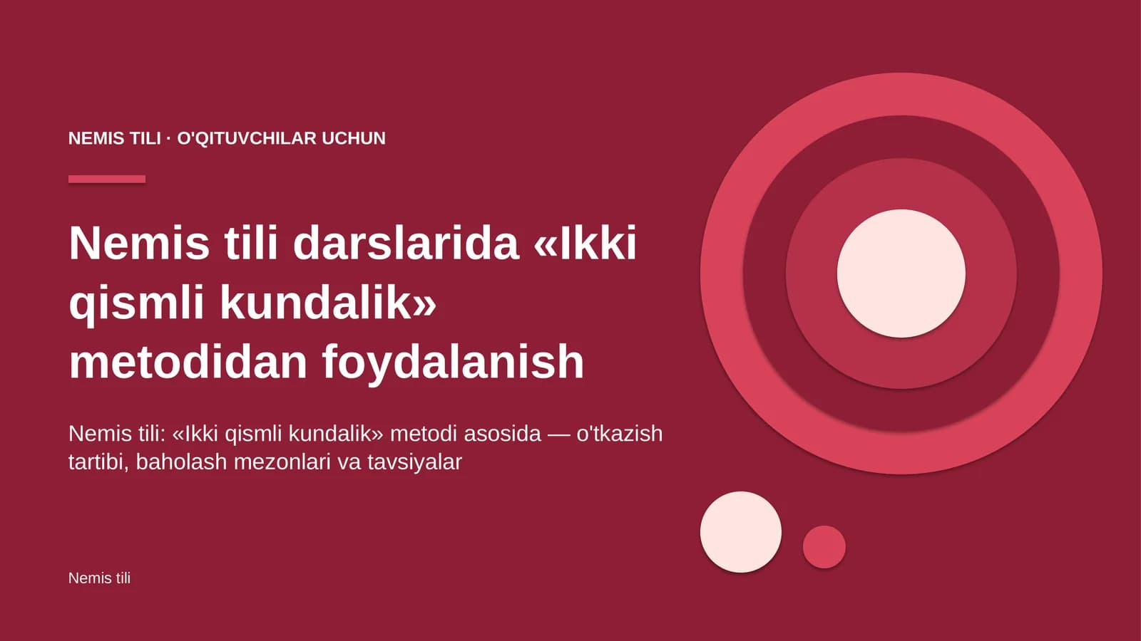 nemis tili darslarida ikki qismli kundalik metodidan foydalanish 5993