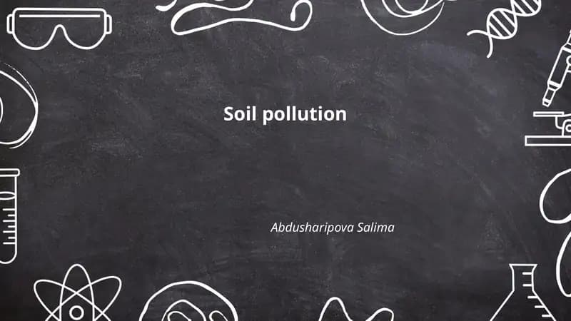 Soil pollution