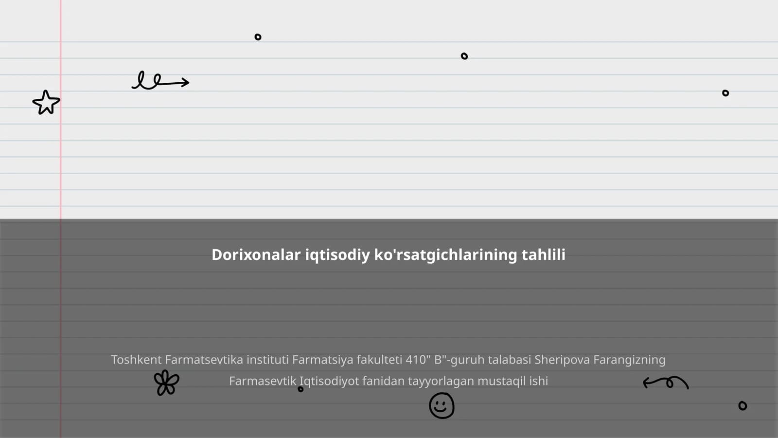 Dorixonalar iqtisodiy ko'rsatgichlarining tahlili