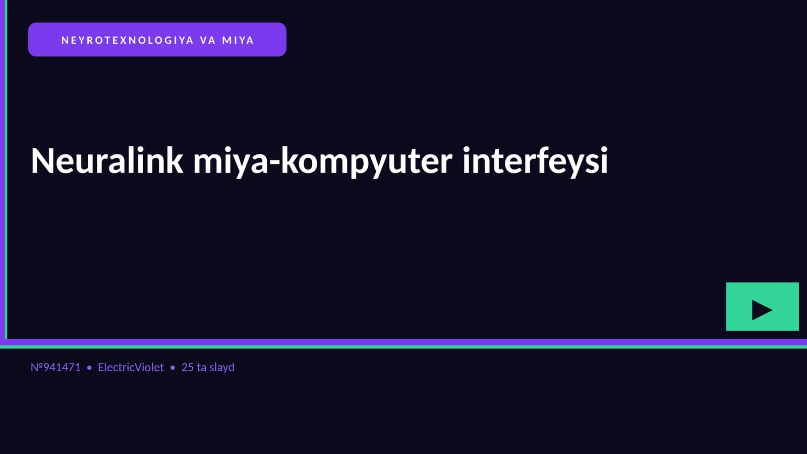 NEYROTEXNOLOGIYA VA MIYA