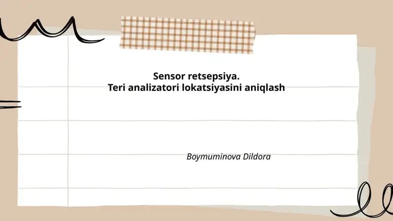 Sensor retsepsiya
