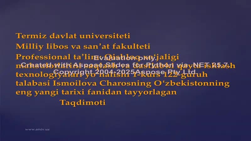 Oʻzbekistonda huquqiy demokratik davlat va fuqarolik jamiyati asoslarining shakllantirilishi