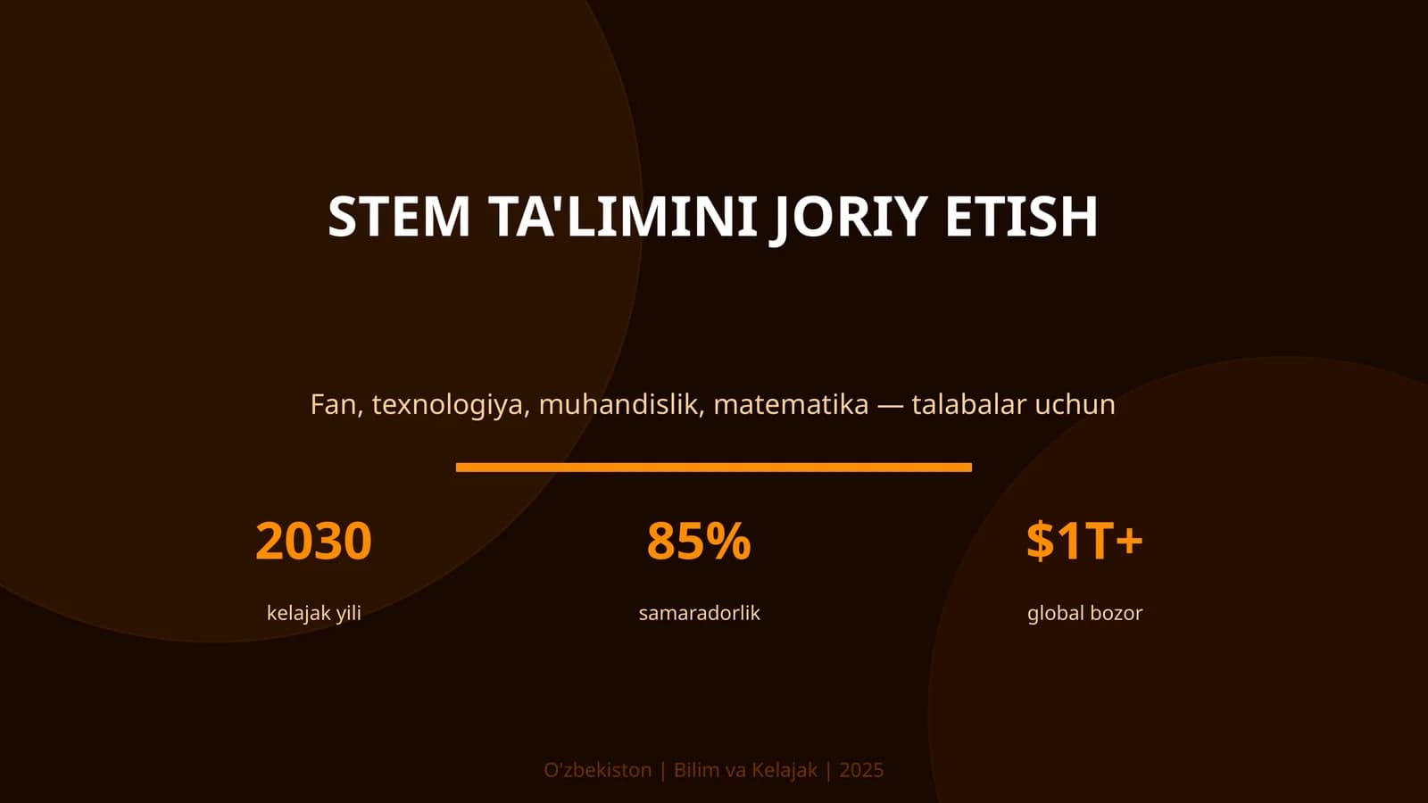 STEM ta'lmini joriy etish