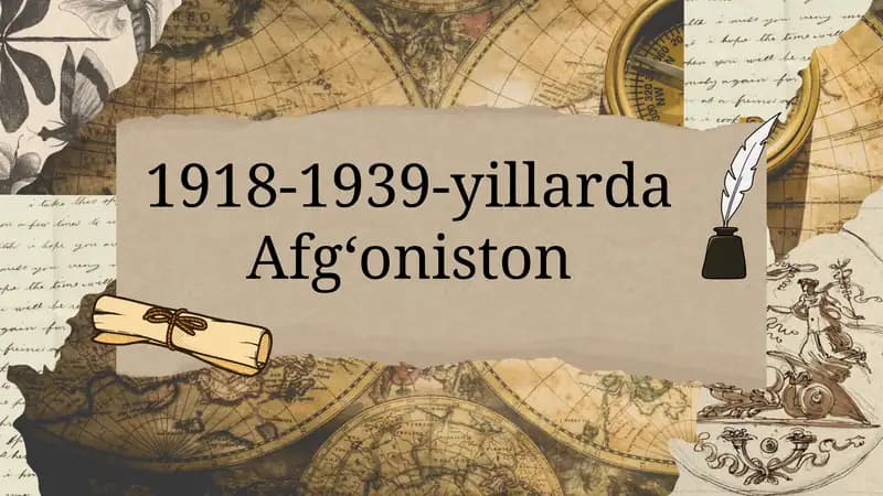 1918-1939-yillarda Afg‘oniston
