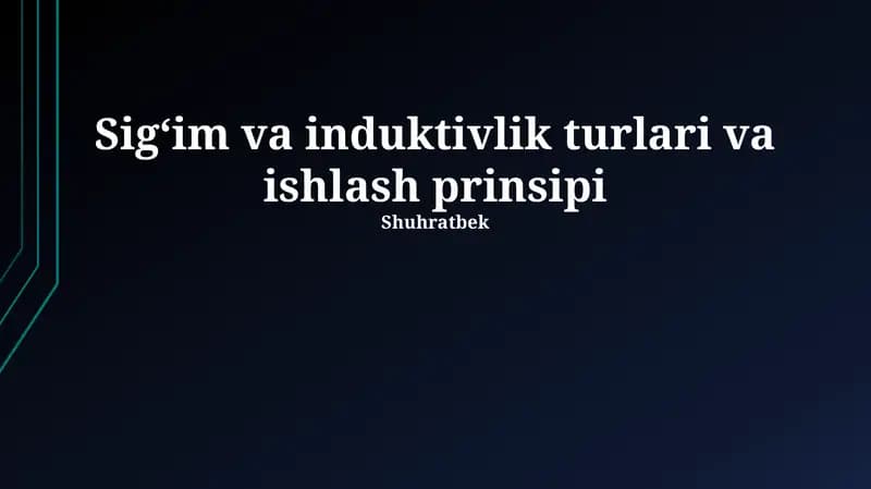 Kondensatorlar va Induktorlar: Turlari va Asosiy Tushunchalar