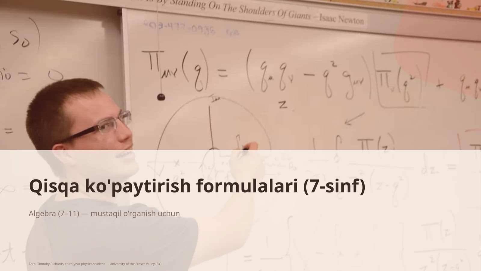 Qisqa ko'paytirish formulalari (7-sinf)