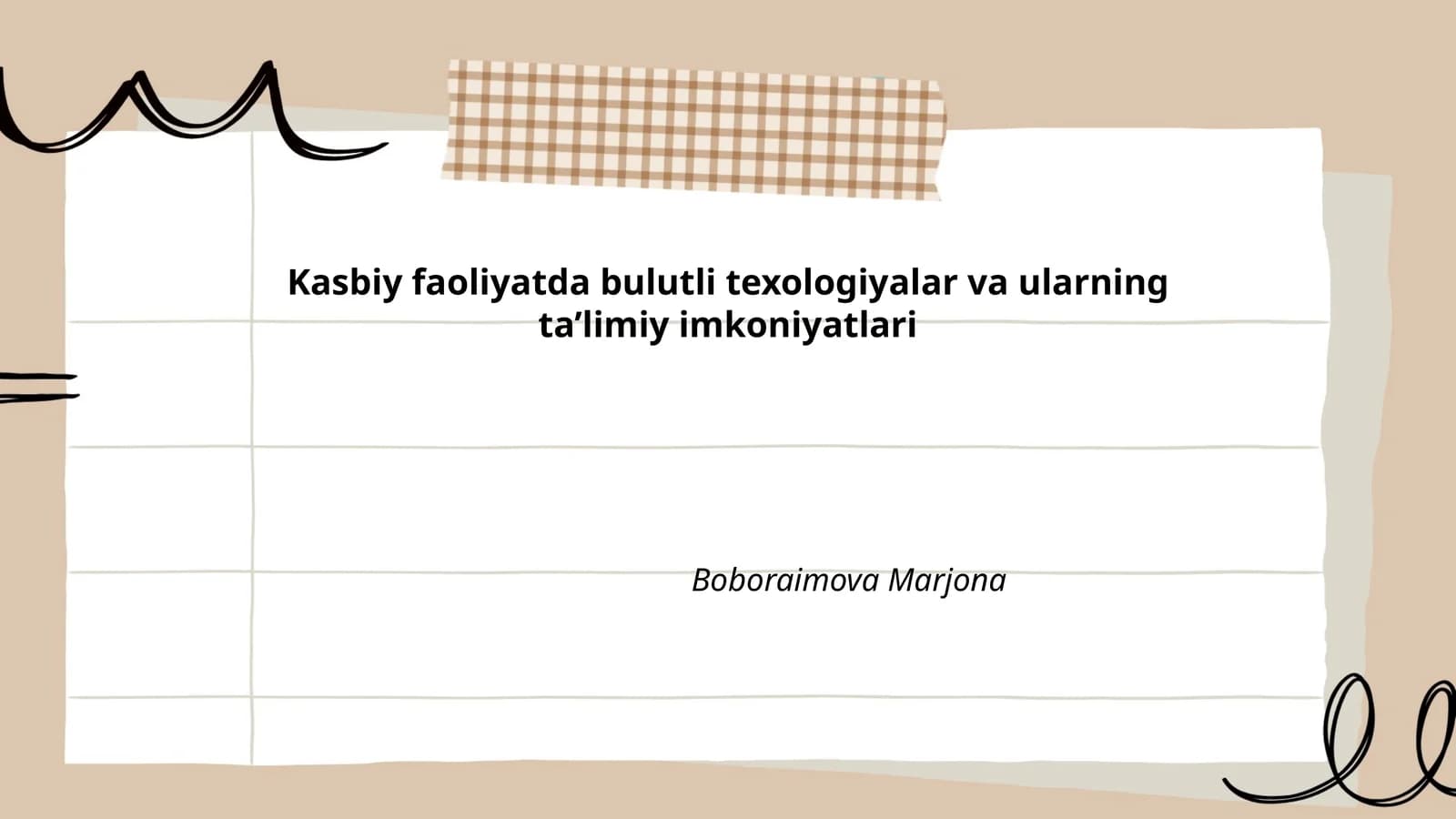 Bulutli texnologiyalarning mohiyati va asosiy tushunchalari
