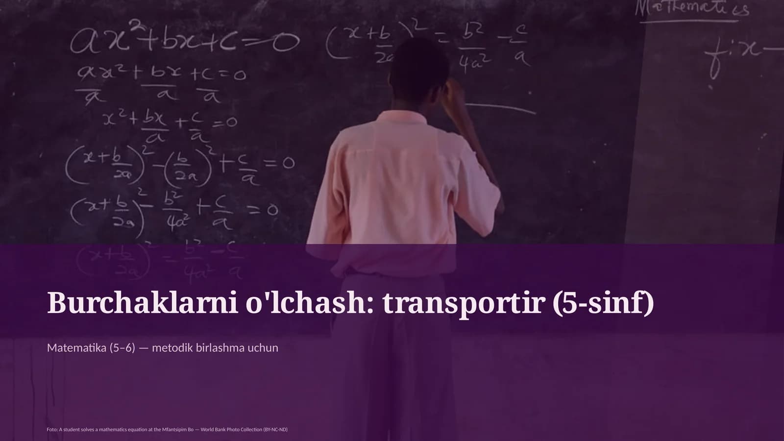 Burchaklarni o'lchash: transportir (5-sinf)